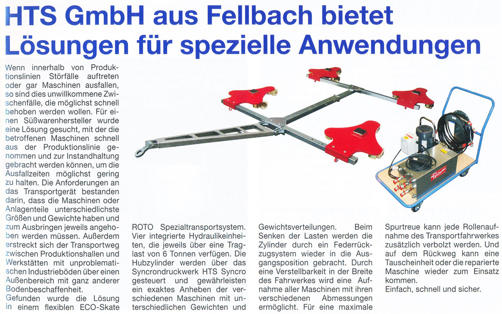 ROAD Journal 02/2013 - HTS GmbH aus Fellbach bietet Lösungen für spezielle Anwendungen
